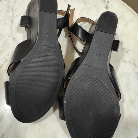 Aerosoles WEDGE sandle BLACK size 9.5 - Picture 2 of 5